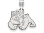 LogoArt Sterling Silver California State University Fresno Small Pendant Necklace