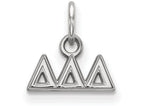 LogoArt Sterling Silver Delta Delta Delta Extra Small Pendant Necklace