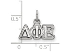 LogoArt Sterling Silver Delta Phi Epsilon Extra Small Pendant Necklace