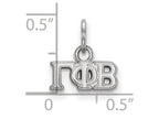 LogoArt Sterling Silver Gamma Phi Beta Extra Small Pendant Necklace