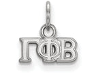 LogoArt Sterling Silver Gamma Phi Beta Extra Small Pendant Necklace