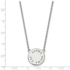 LogoArt Sterling Silver Mcneese State University Large Disc Pendant Necklace