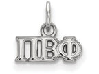 LogoArt Sterling Silver Pi Beta Phi Extra Small Pendant Necklace
