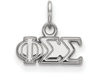 LogoArt Sterling Silver Phi Sigma Sigma Extra Small Pendant Necklace