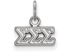 LogoArt Sterling Silver Sigma Sigma Sigma Extra Small Pendant Necklace