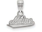 LogoArt Sterling Silver University Of Maine Small Pendant Necklace