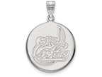 LogoArt Sterling Silver University Of North Carolina At Charlotte Large Disc Pendant Necklace