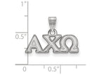 LogoArt Sterling Silver Alpha Chi Omega Small Pendant Necklace