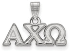 LogoArt Sterling Silver Alpha Chi Omega Small Pendant Necklace