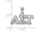 LogoArt Sterling Silver Alpha Sigma Tau Small Pendant Necklace