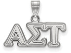 LogoArt Sterling Silver Alpha Sigma Tau Small Pendant Necklace