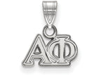 LogoArt Sterling Silver Alpha Phi Small Pendant Necklace