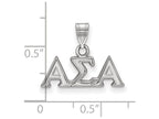 LogoArt Sterling Silver Alpha Sigma Alpha Small Pendant Necklace