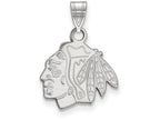 LogoArt Sterling Silver Chicago Blackhawks Small Pendant Necklace