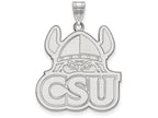 LogoArt Sterling Silver Cleveland State University XL Pendant Necklace