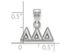 LogoArt Sterling Silver Delta Delta Delta Small Pendant Necklace