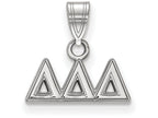 LogoArt Sterling Silver Delta Delta Delta Small Pendant Necklace