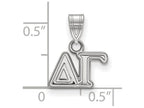 LogoArt Sterling Silver Delta Gamma Small Pendant Necklace