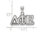 LogoArt Sterling Silver Delta Phi Epsilon Small Pendant Necklace