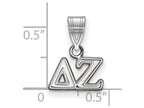 LogoArt Sterling Silver Delta Zeta Small Pendant Necklace