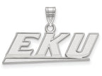 LogoArt Sterling Silver Eastern Kentucky University Small Pendant Necklace