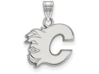 LogoArt Sterling Silver Calgary Flames Small Pendant Necklace