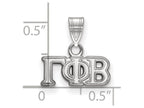 LogoArt Sterling Silver Gamma Phi Beta Small Pendant Necklace