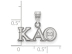 LogoArt Sterling Silver Kappa Alpha Theta Small Pendant Necklace