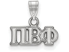 LogoArt Sterling Silver Pi Beta Phi Small Pendant Necklace