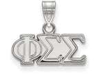 LogoArt Sterling Silver Phi Sigma Sigma Small Pendant Necklace