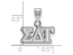 LogoArt Sterling Silver Sigma Delta Tau Small Pendant Necklace