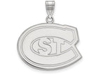 LogoArt Sterling Silver St. Cloud State Large Pendant Necklace