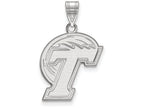 LogoArt Sterling Silver Tulane University Large Pendant Necklace