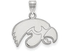 LogoArt Sterling Silver University Of Iowa Small Pendant Necklace