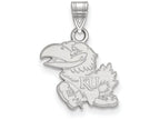 LogoArt Sterling Silver University Of Kansas Small Pendant Necklace