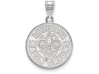 LogoArt Sterling Silver University Of Louisiana At Lafayette Large Pendant Necklace