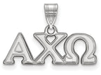 LogoArt Sterling Silver Alpha Chi Omega Medium Pendant Necklace