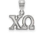 LogoArt Sterling Silver Chi Omega Medium Pendant Necklace