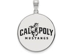 Logoart 925 Sterling Silver California Polytechnic State U Extra Large  Enamel Disc Pendant