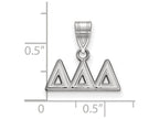 LogoArt Sterling Silver Delta Delta Delta Medium Pendant Necklace