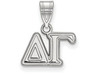 LogoArt Sterling Silver Delta Gamma Medium Pendant Necklace