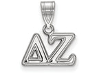 LogoArt Sterling Silver Delta Zeta Medium Pendant Necklace