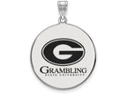 Logoart 925 Sterling Silver Grambling State University Extra Large  Enamel Disc Pendant