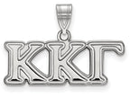 LogoArt Sterling Silver Kappa Kappa Gamma Medium Pendant Necklace