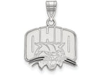 LogoArt Sterling Silver Ohio University Medium Pendant Necklace