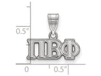 LogoArt Sterling Silver Pi Beta Phi Medium Pendant Necklace