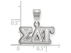 LogoArt Sterling Silver Sigma Delta Tau Medium Pendant Necklace