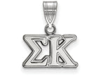 LogoArt Sterling Silver Sigma Kappa Medium Pendant Necklace