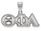 LogoArt Sterling Silver Theta Phi Alpha Medium Pendant Necklace