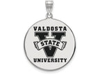 LogoArt Sterling Silver Valdosta State University Xlarge Enamel Disc Pendant Necklace
